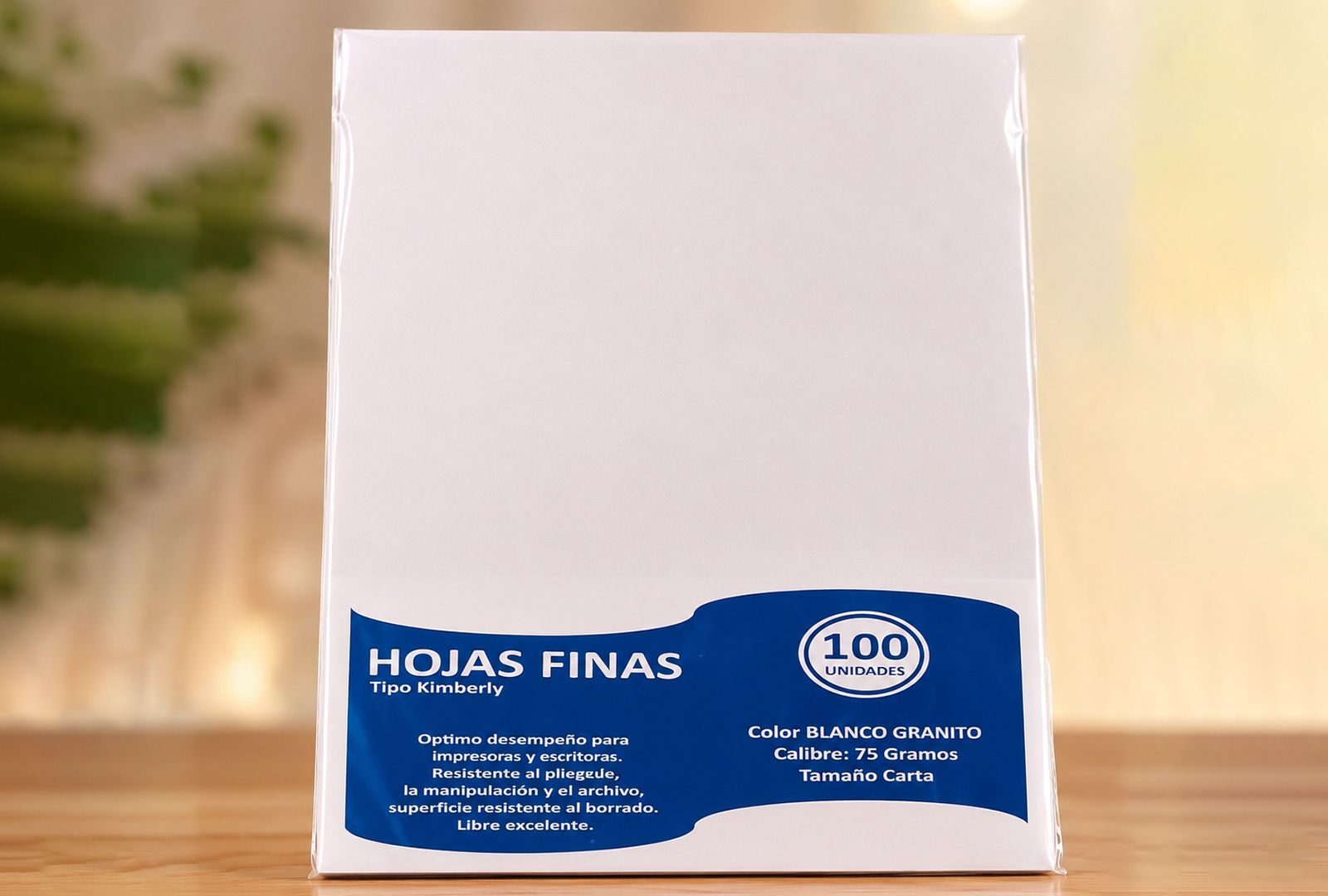 Home Hojas Finas Tipo Kimberly 75 gr x 100 unds.
