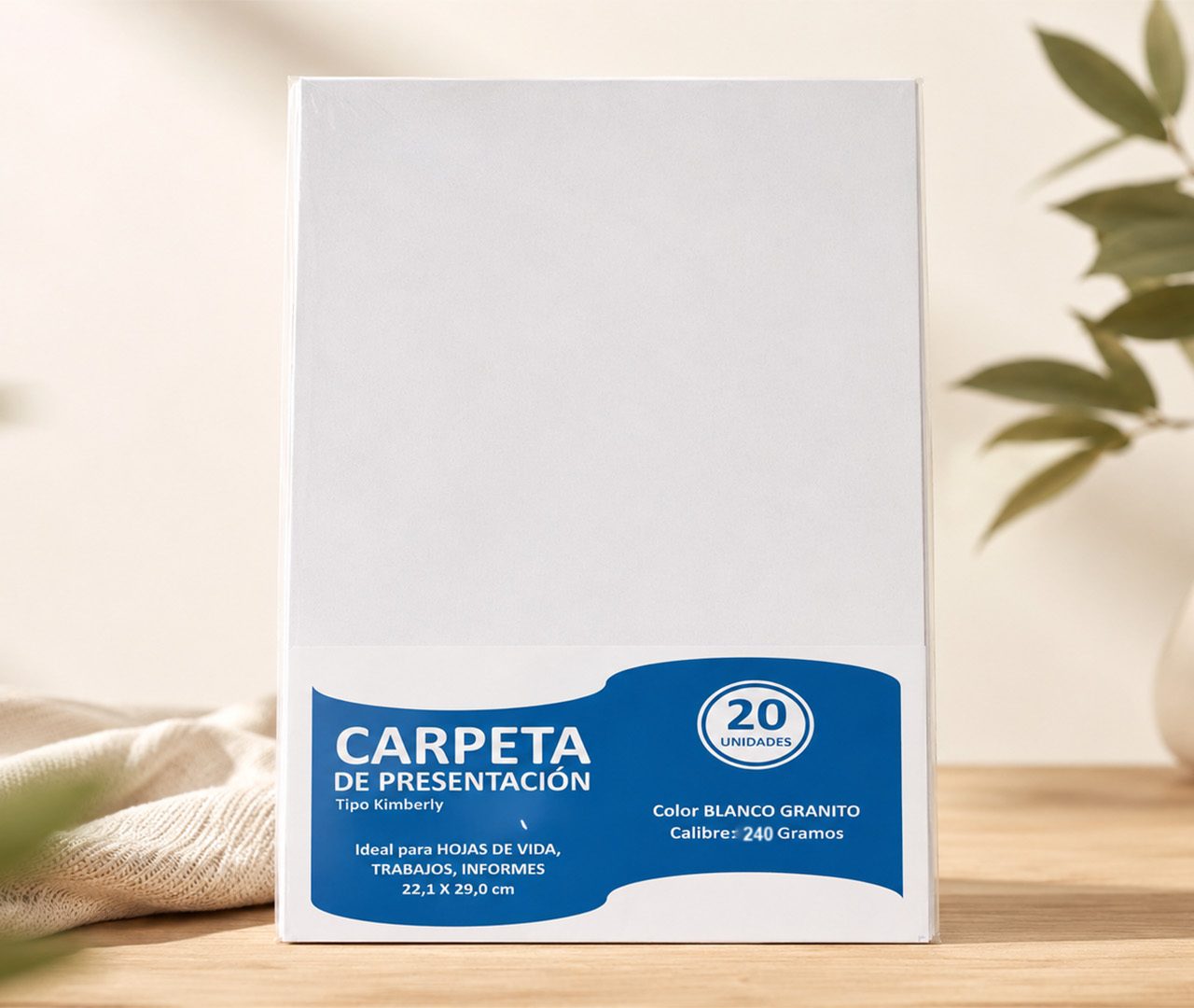 Home Carpeta Tipo Kimberly 240 gr x 20 unds.