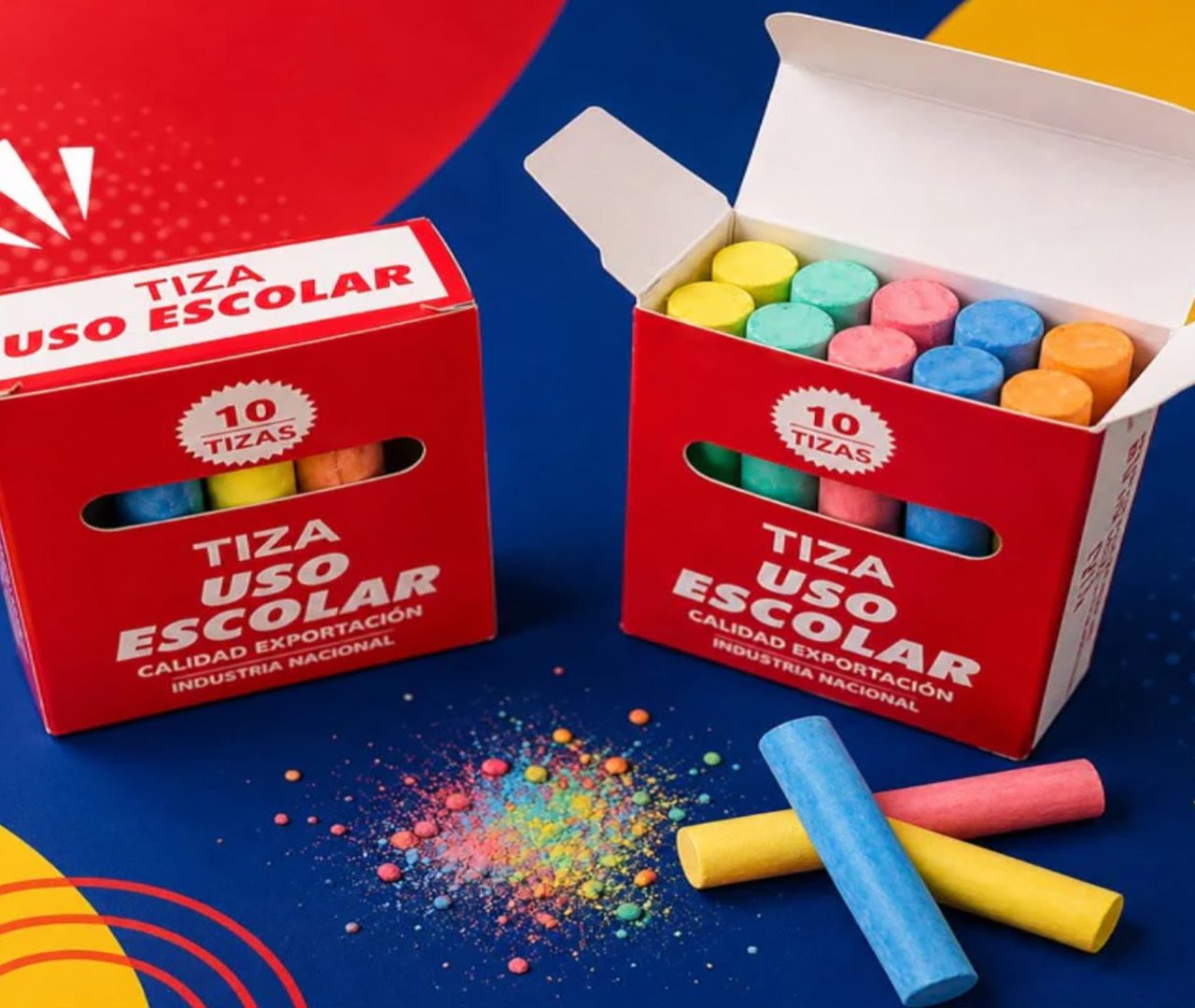 Home Tiza Uso Escolar Color Redondo por 10 uds